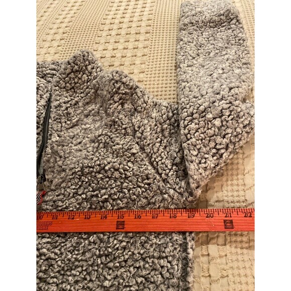 Weatherproof Jacket Vintage Lined Teddy Bear Pullover 1/4 Zip Grey Size Medium - Picture 9 of 11